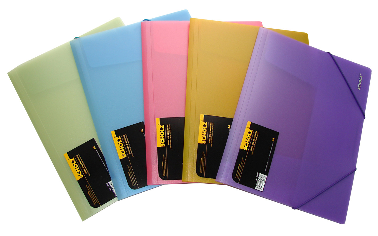 Папка на гумках SCHOLZ (10507SCH), поліпропілен, 550мкм, A4, 350 арк., прозора